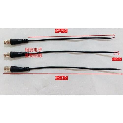 50pcs BNC female connector cable jumper bnc camera surveillance video with cable Q9 connector pure copper core