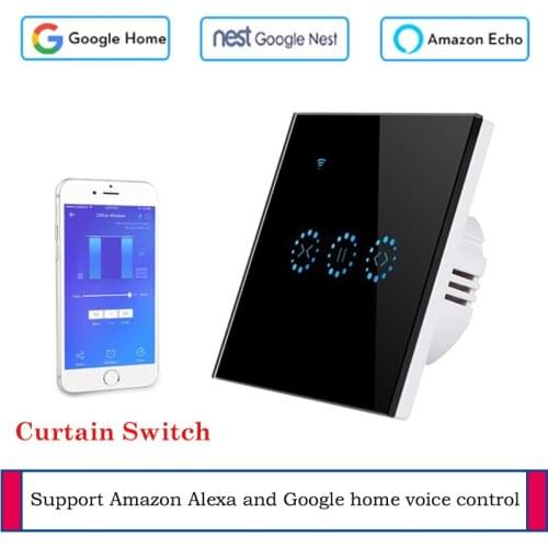EU Standard Smart Home WiFi Electrical touch smart Blinds curtain switch Ewelink APP Voice Control by Alexa google home Control