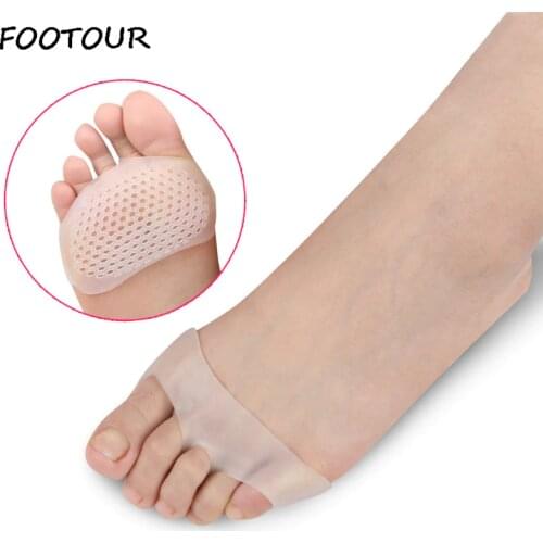 FOOTOUR Silicone Gel Insoles Forefoot Pads for Women High Heel Shoes Anti Slippery Feet Pain Relief Health Care Shoe Insole