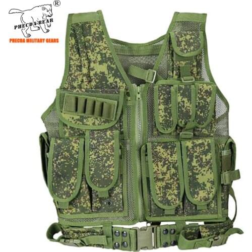 Outdoor hunting vest tactical combat vest multi-function military vest with ak magazine pouch paintball individual load carrier