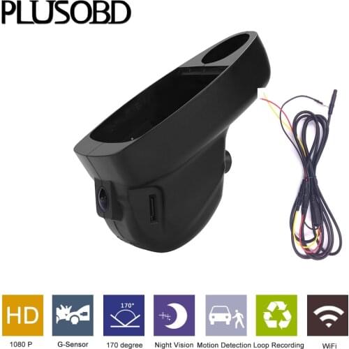 PLUSOBD Wifi Cameras for BMW E65 E46 E38 E39 E53 Mini Car DVR Recorder Dash Cam G-sensor Black Box Full HD 1080P Loop Recording