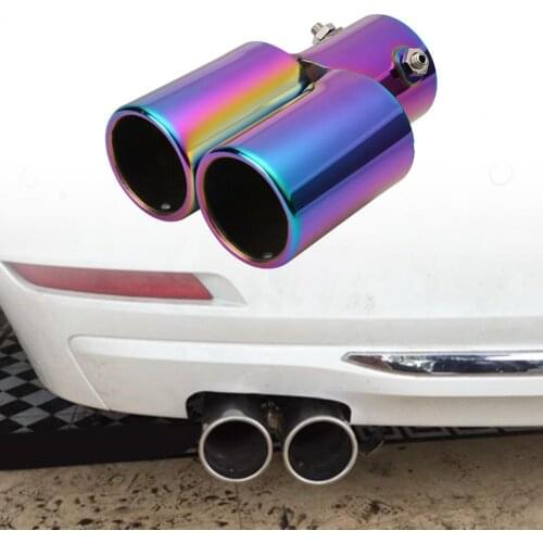 704C Exhaust Pipe Corrosion Resistance Dual Outlet Stainless Steel Anti-sratch Tail Muffler Tip for RIO Mufflers Exhaust System