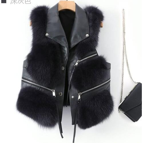 Women Short Real Fox Fur Vest 2020 Winter Fashion Thick Natural Fur Gilet Female Autumn Genuine Fox Fur Waistcoat Ladies