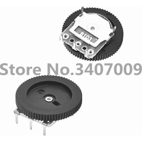 10PCS A103 10K Duplex Gear Potentiometer Dial 16x2mm for Radio MP3/MP4 Volume Adjustment Switch Potentiometers Free shopping