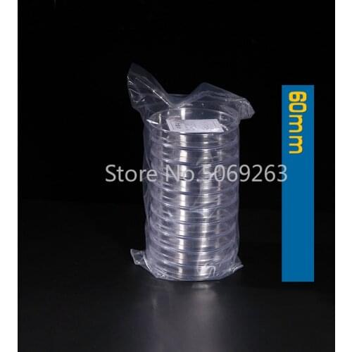 100 pieces/pack Lab 60mm Disposable Plastic Petri Dish Laboratory Equipment Culture Dish Biology Clear Plastic Plates