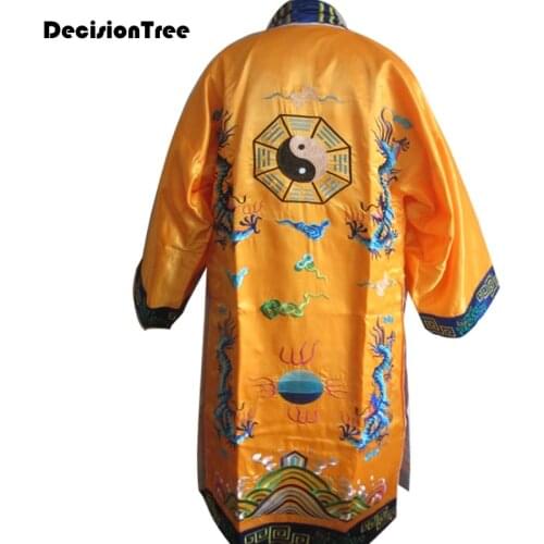 2021 man cotton kung fu tai uniforms taoist robe crosstagown wing chun suits clothing green white red blue