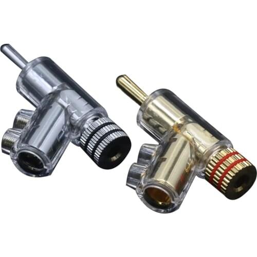 4pcs High Performance Lock Banana Plug HiFi Audio Amplifier CS DVD player Speaker cable banana plug socket connector