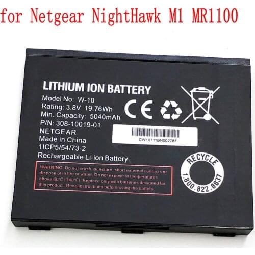 3.8V 5040mAh W-10 Battery for Netgear NightHawk M1 MR1100 Wireless Router Rechargeable batteries