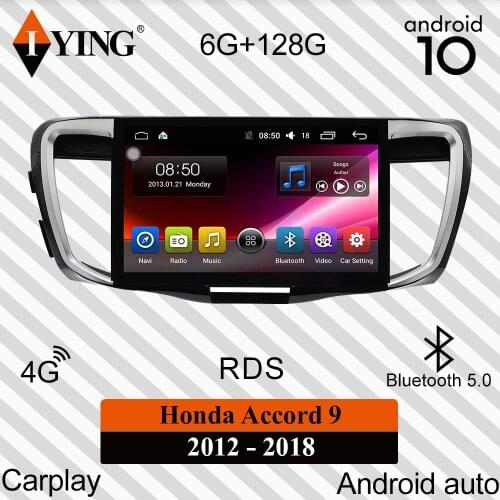 IYING Car Radio For Honda Accord 9 CR 2012-2018 Android Auto Multimedia Video Player Navigation GPS Carplay Android 10 Screen