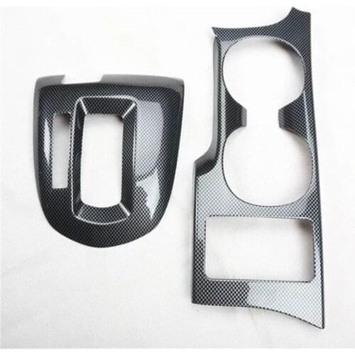 ABAIWAI Car Carbon Fiber Stickers For Nissan Qashqai Gear Box Cup Holder Auto Accessories Protective Interiors Styling 2016