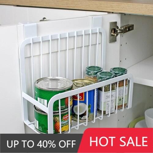 Household Products Cabinet Hanging Basket Kitchen Condiment Rack Spice Rack Nail-free Hanging Basket for Door Cabinet
