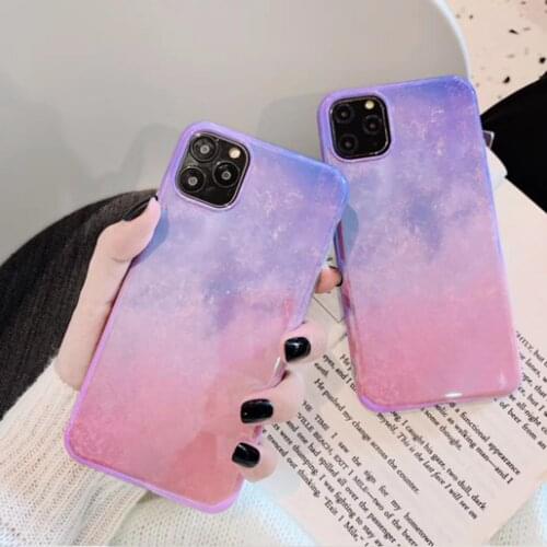 Luxury Starry Sky Rainbow Mobile Phone Case For iPhone 11 Pro Max X XR XS Max 7 8 6 6s Plus Gradient Soft Bling Back Cover Capa