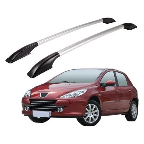 FUWAYDA Decorative Aluminium Alloy Roof Rack Boxes Side Rails Bars Luggage Carrier For Peugeot 307 2004 05 06 07 08 09 10 11 12