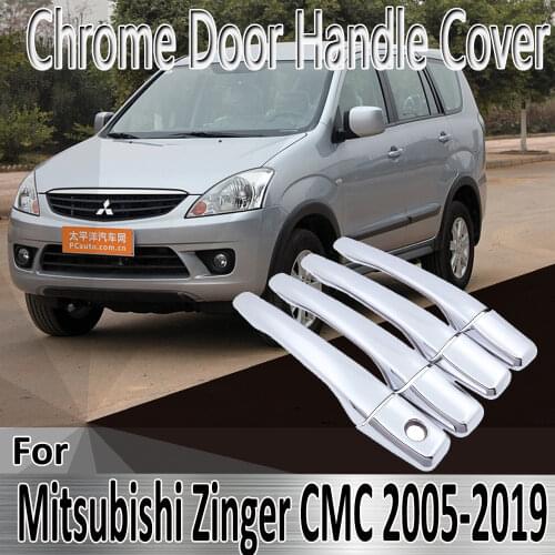 For Mitsubishi Zinger CMC 2005~2019 Styling Stickers Decoration Chrome Door Handle Cover paint Refit Car Accessories