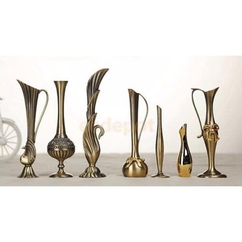 European Retro Flower Vase Bottle for Vintage Banquet Restaurant Table Decor