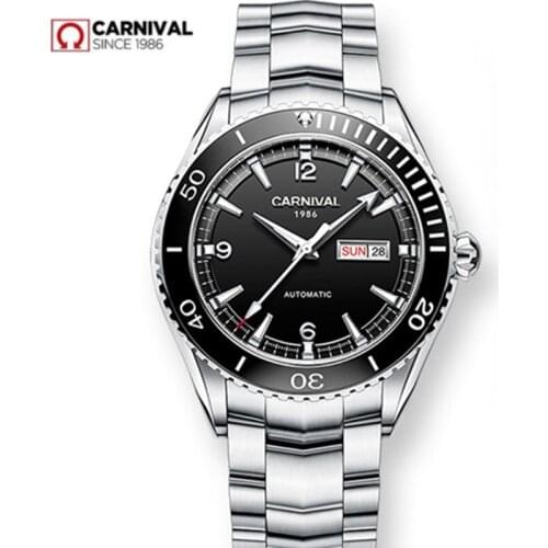 Carnival watch mens mechanical mi770 Watch self-winding military for diving sports waterproof Sapphire