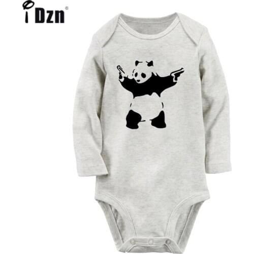 Cartoon Panda Kong Fu Japanese Anime Fairy Tail Printed Newborn Baby Outfits Long Sleeve Jumpsuit 100% Cotton