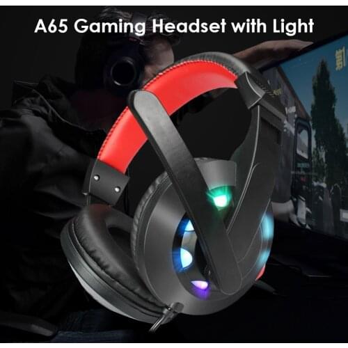 Computer Tablets Smartphones A65 3.5mm Wired Headset Stereo Gaming Headphone for Music Gamer Xbox One PS4 PC