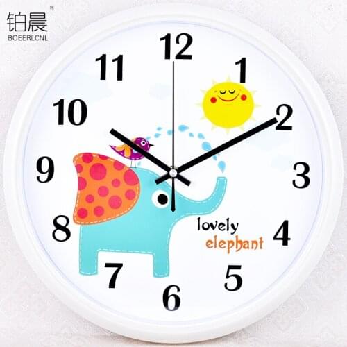 Creative Nordic Wall Clock Cartoon Kids Acrylic Mirror Kids Wall Clock for Children Room Clocks Wall Home Decor Silent Design