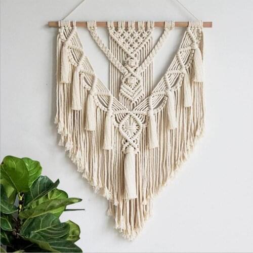 Macrame Wall Hanging Art Woven Tapestry Bohemian Crafts Decoration For Home Bedroom Hand-woven Pendant Gorgeous Tapestry