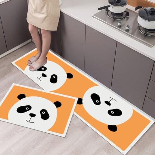 Fashionable Simple Nordic StyleWaterproof Kitchen Floor Mat Household Carpet Long Strip Door Mat Modern Home Decor