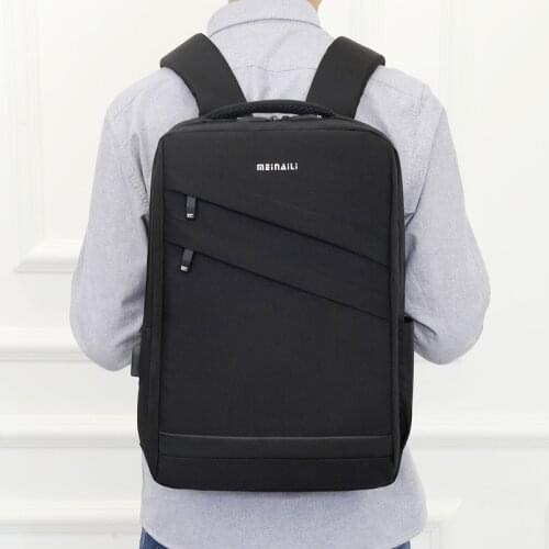 Male Business 15.6" Laptop Backpack Water Repellent USB Charging Multifunction Rucksack Fashion Travel Backpacks Men