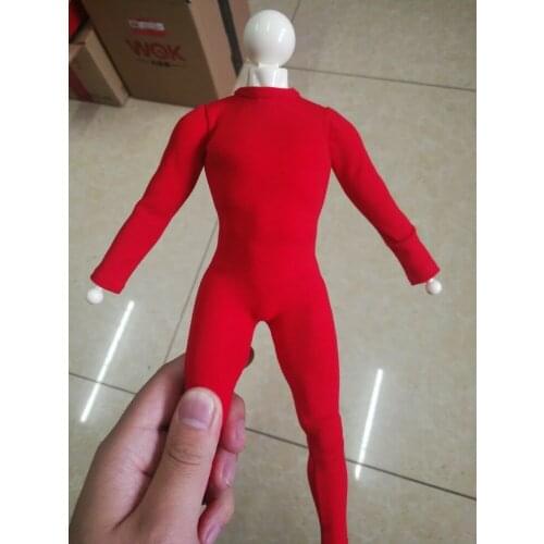 Custom 1:6th 12" Figure Doll Accessory Red Male Base Stretch tights Model Toy