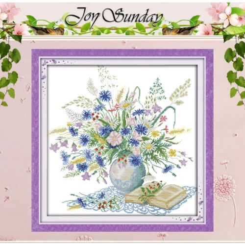 Daisy and book Patterns Counted Cross Stitch 11CT 14CT Cross Stitch Set Wholesale Flower Cross-stitch Kit Embroidery Needlework