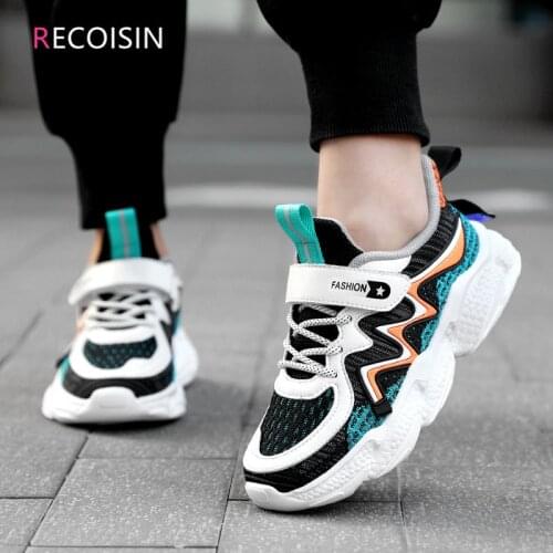 RECOISIN New 2021 Fasion Children Shoes Breathable Comfortable Sports Shoes For Boys Fashion Mesh Kids Sneakers Girls Shoes Boys