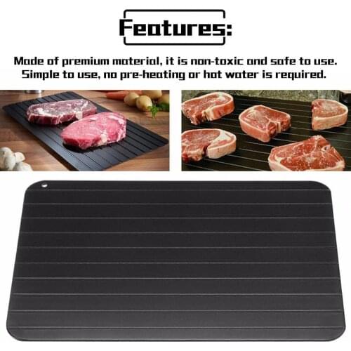 Thaw Rapid Heating Tray Fast Defrosting Tray for Freezing Meat Food Non-stick No Chemicals Safety Kitchen Tool