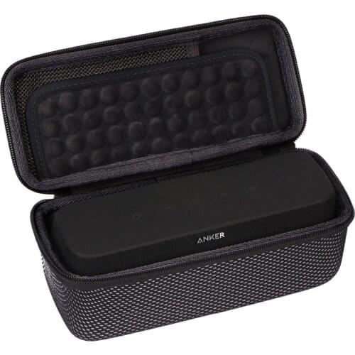 Hard Speaker Cases Travel Zipper Portable EVA Box Cover Case for Anker SoundCore Boost 20W BassUp Technology Bluetooth Speaker