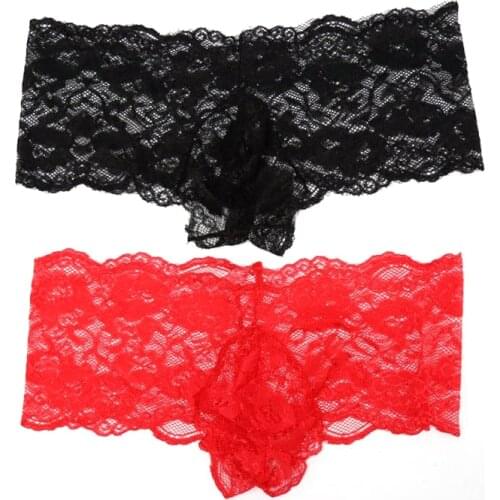 Sexy Lace Thong T Transparent Panties Breathable Pants Mens Taste G-Strings & Thongs Man Briefs