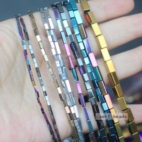 Shining Natural Hematite Rectangler 1x3/2x4/2x8/3x9mm Loose Beads ,For DIY Jewelry Making ! Necklace ,Bracelet