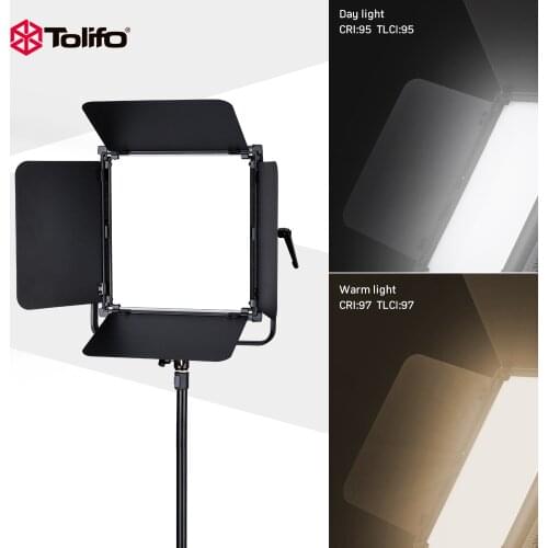 Tolifo GK-S100B PRO 900 LEDs CRI 95+ Bi-color LED Camera Photo Video Light Ultra Bright Photography studio Light with Barn-door