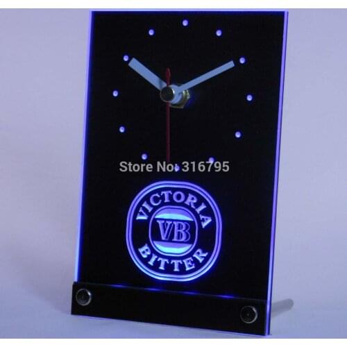 Tnc0123 Victoria Bitter VB Beer 3D LED Table Desk Clock