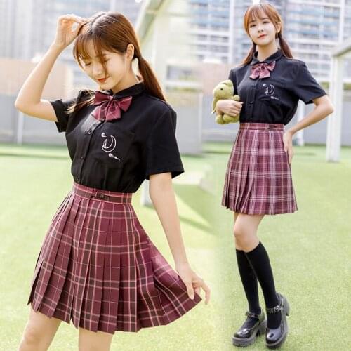 Prison bird jk spot with uniform genuine plaid skirt pleated skirt college students skirts wind in spring and summer