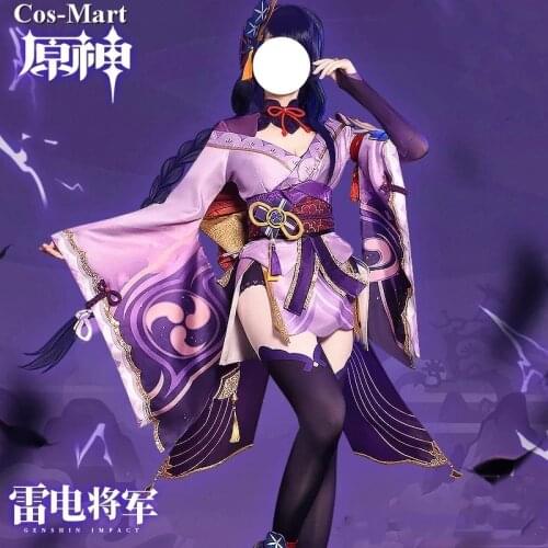 Hot Game Genshin Impact Shogun Raiden Cosplay Costume Lovely Sweet Kimono Suits Female Activity Party Role Play Clothing S-XL