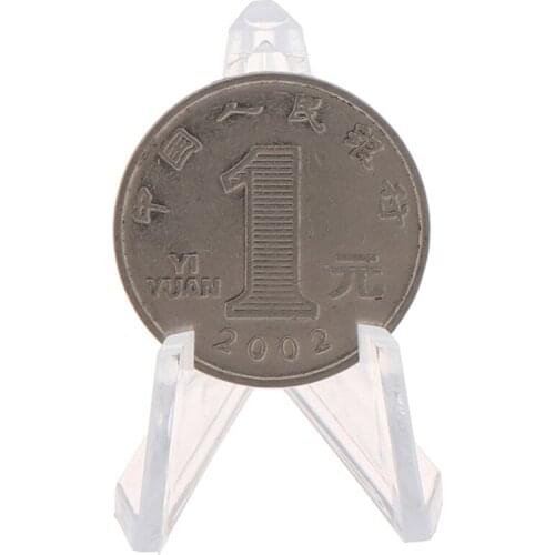 1Pc Plastic Coins Holder Medal Badge Holder Collectibles Card Display Show Stand Jewellery Acrylic Stand Holder