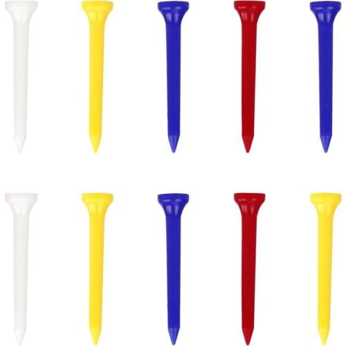 10Pcs Golf Tees Low Friction Golf Nails Mixed Color Golf Training Aids