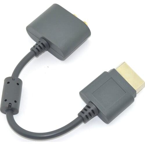 100 pcs gold opticaal RCA audio adapter cable for xbox 360 all versions adapter HDMI-compatible AV Cable Cord for XBOX 360