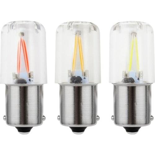 2Pcs 1156 1157 LED BA15S BAY15D P21W 12V COB Filament Car Turn Signal Lamp Reverse Bulb Tail Brake Light