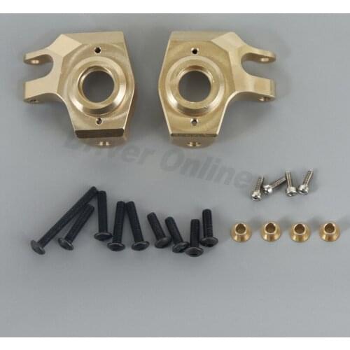 2PCS Brass Front Steering Knuckles for 1/10 RC Crawler Axial SCX10 II 90046 90047 Upgrade Parts