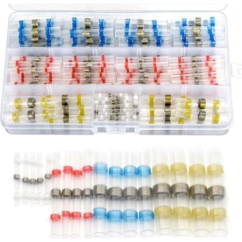 50/100/150PCS Insulated Electrical Wire Connectors Solder Sleeve Tube Heat Shrink Soldering Terminal Waterproof Butt Connectors