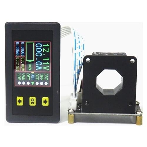 Digital Hall Coulomb Voltmeter Ammeter Voltage Current KWh Watt Meter 12v 24v 48v 72V Battery Capacity Power monitoring VAC9010H