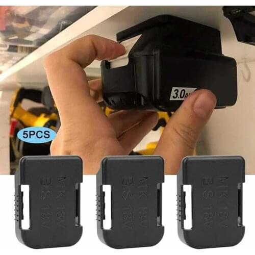 Battery Storage Mount Holder Belt Slot Rack For Makita/Bosch 18V Fixing Devices