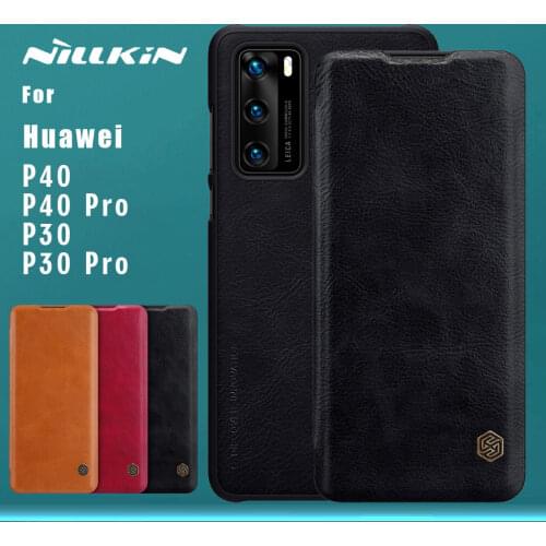 For Huawei P40 P40 Pro P30 Pro P30 Case NILLKIN Qin Business Flip Leather Case Card Slot Back Cover for Huawei P40 Case