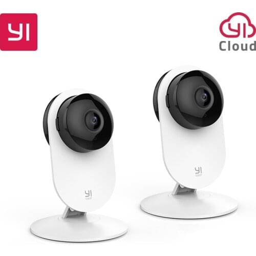 YI 2pc 1080p Home Camera Indoor Security Wireless IP Cam Surveillance System Motion Detection Night Vision YI Cloud Available