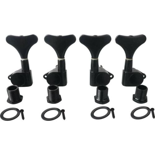 Black Guitar Sealed Tuners Tuning Pegs Machine Heads 2R2L Electric Bass Guitar Tuning Pegs For 4 String Guitar Parts