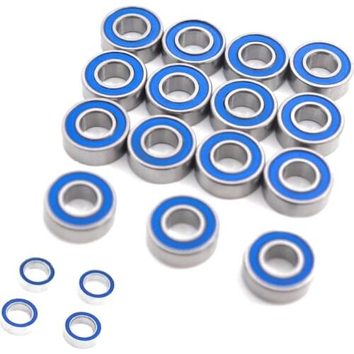 High-quality 19PCS Bearing Kit for 1/10 Traxxas Rustler Bandit Slash2WD RC Crawler Car Blue Ball Bearing Parts