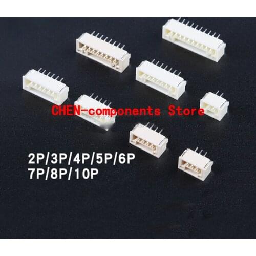 10pcs GH1.25 2P/3/4/5/6/7/8/10P horizontal paste 1.25mm pitch connector with buckle and lock connector